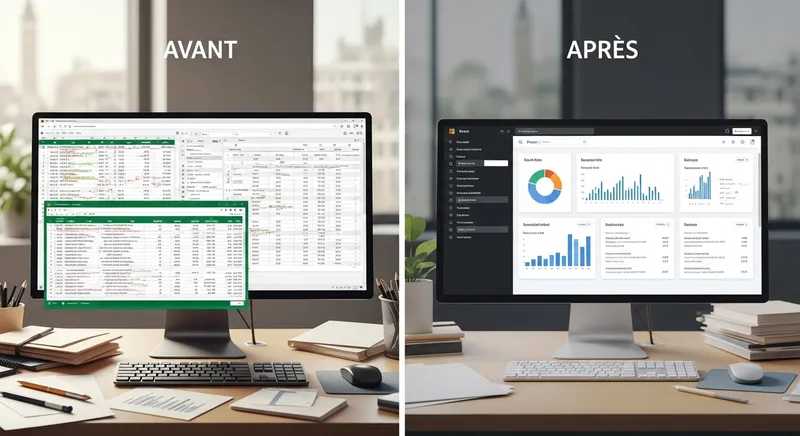 Process automation — before/after transformation with Power Automate for SMEs in Valais