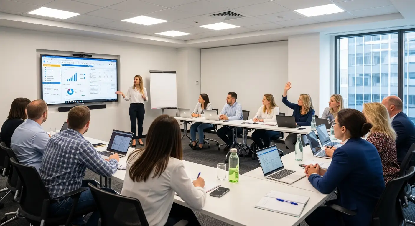Atelier de formation IT interactif en salle de conférence à Sion — coaching Microsoft 365 par Jump Online